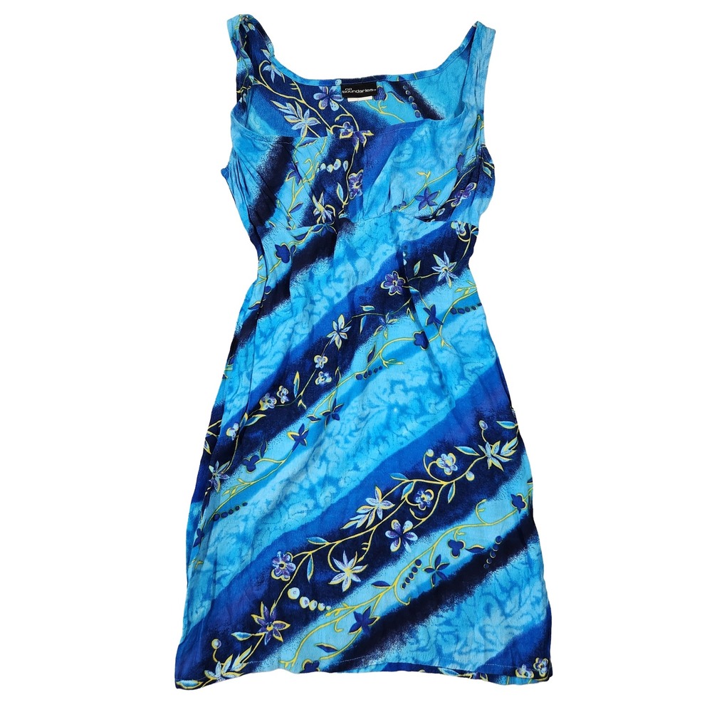 Y2k No Boundaries Dress Womens M Blue Floral Bratz 2000s Summer Preppy Beachy